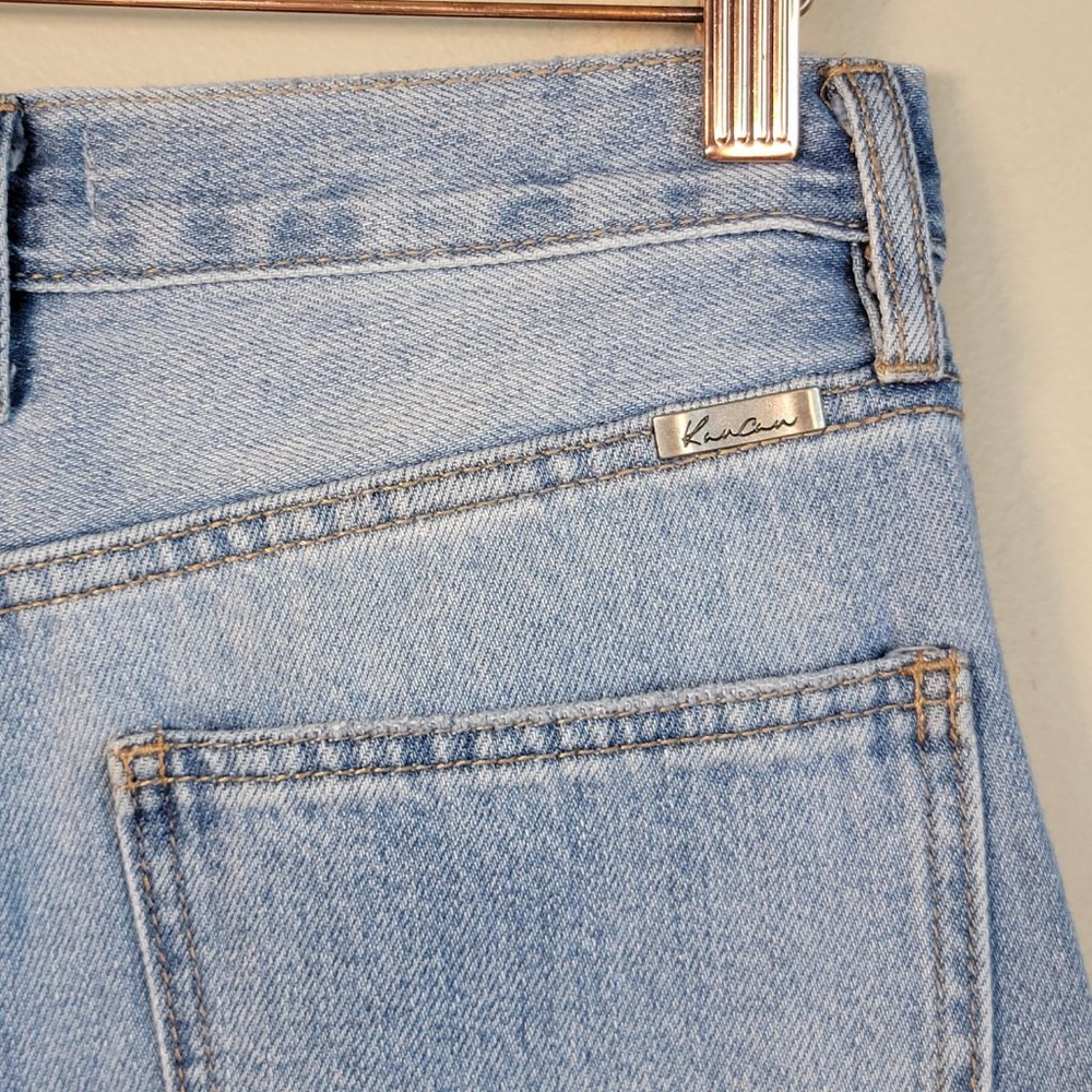 KanCan 90s Baggy Wide Leg Straight Jeans Light Wash Distressed Crossover 5 26 - Picture 8 of 12